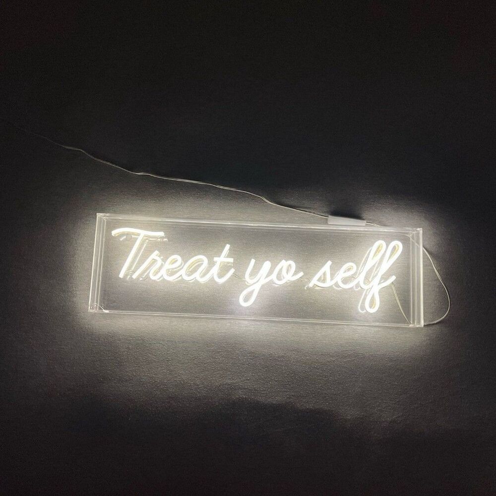 Treat Yo Self 20" Acrylic Box LED Neon Light